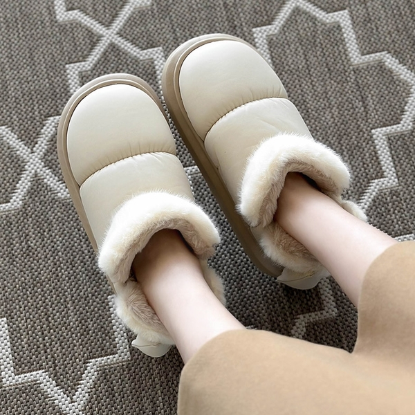 【限量現貨】【36-41全尺碼】雪靴．可愛羽絨麵包拼接蝴蝶結緞帶短靴．白鳥麗子 product thumbnail 5