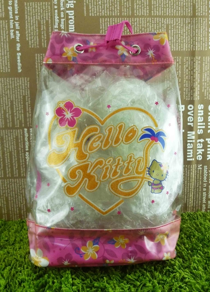 【震撼精品百貨】Hello Kitty 凱蒂貓~後背包~透明花【共1款】