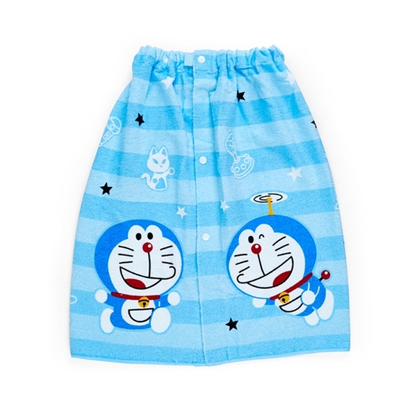 小禮堂 哆啦A夢 兒童抗UV棉質浴裙 60cm (藍眨眼 炎夏企劃) 4550337-809068