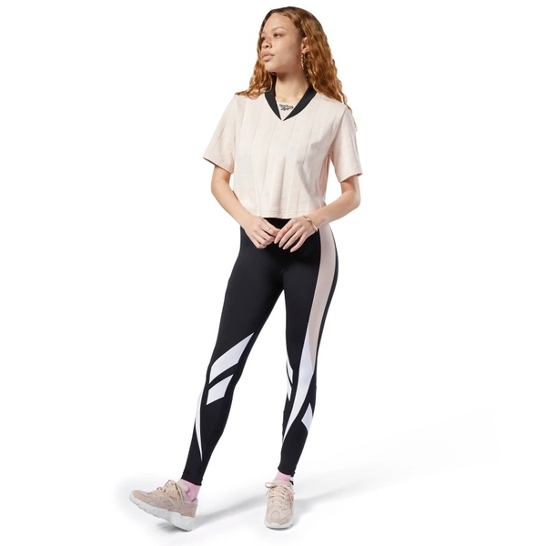 REEBOK CLASSICS VECTOR LEGGINGS 女裝 長褲 慢跑 緊身 彈性 舒適 黑【運動世界】EB5089 product thumbnail 3