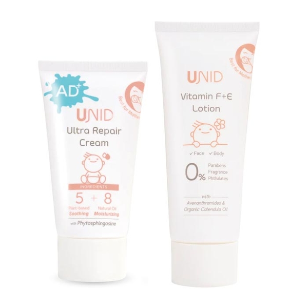 UNID 敏弱肌膚護膚組(修護霜100ml+燕麥潤膚乳160ml)