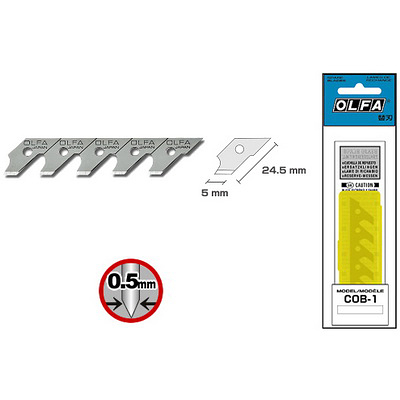 OLFA COB-1 一般型圓規刀替刃 15片入 (適用CMP-1型圓規刀) (NOD)