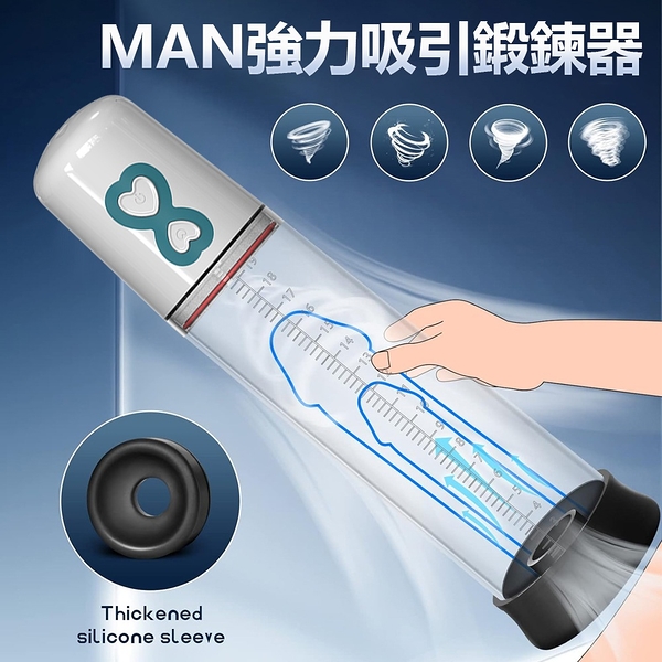 真空吸引器︱MAN強力吸引鍛鍊器(白)-充電〔糜釀leurre〕