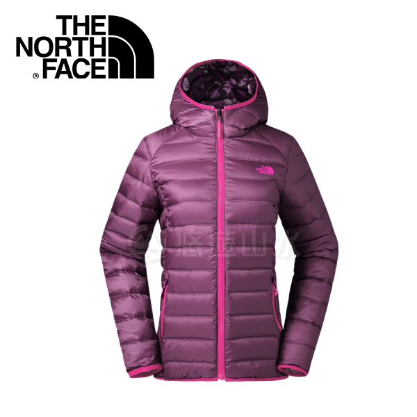 【The North Face 女款 700fp雙面羽絨外套《紫》】35CMUAY/防潑水/可收納