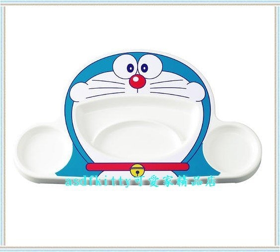 asdfkitty*特價 日本製 哆啦A夢造型餐盤-安心素材-可微波-分格餐盤-味道不混淆-定量.不多吃不少吃