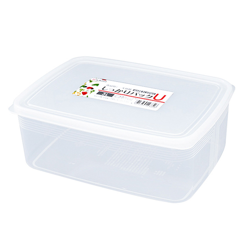 NAKAYA 可微波長型保鮮盒3L-U 日本製 可微波 保鮮 冷凍 冷藏 密封 收納 置物【愛買】 product thumbnail 2