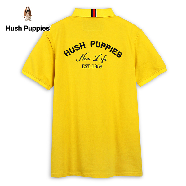 Hush Puppies POLO衫 男裝經典品牌立體英文繡花刺繡狗短袖POLO衫 product thumbnail 2