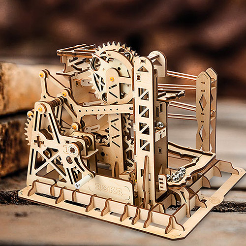 《 Robotime  》3D木製拼圖 -  LG503 滾珠系列 Lift coaster╭★ JOYBUS玩具百貨