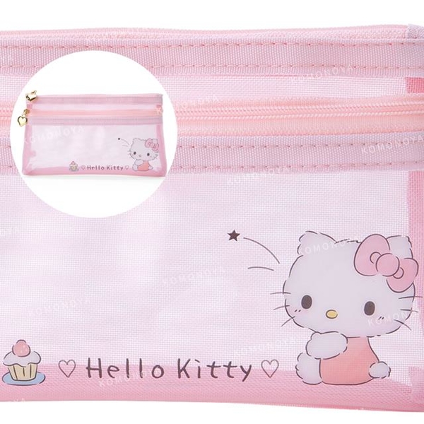 小禮堂 三麗鷗 PVC扁平雙層筆袋 (側坐款) Kitty 酷洛米 大耳狗 product thumbnail 2