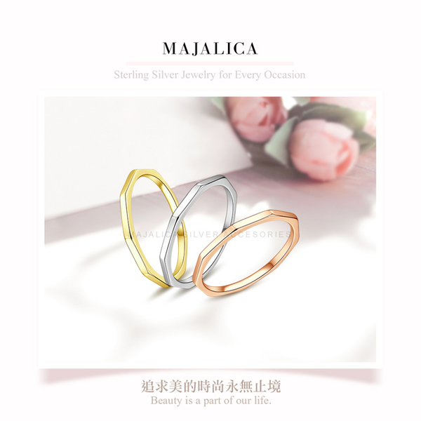 925純銀戒指 Majalica 簡約幸福 尾戒 多角戒指 簡約戒指 product thumbnail 3