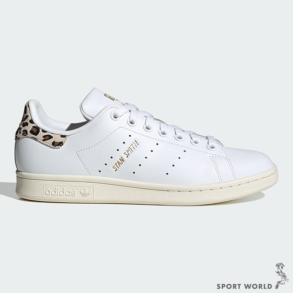 Adidas 女鞋 休閒鞋 豹紋 皮革 Stan Smith 白【運動世界】IE4634