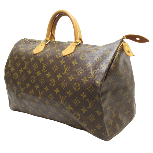 【二手名牌BRAND OFF】LOUIS VUITTON LV 路易威登 棕色 原花 PVC塗層帆布 Speedy 40 手提包 M41522 product thumbnail 3