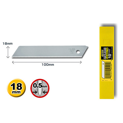 OLFA LB-SOL-10 大型無折痕美工刀片 10片裝 (NOD)