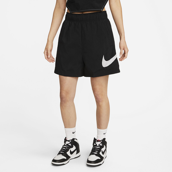 NIKE AS W NSW ESSNTL WVN HR SHORT HBR 黑 短褲 女 運動 尼龍材質 慢跑 DM6740-010 product thumbnail 2