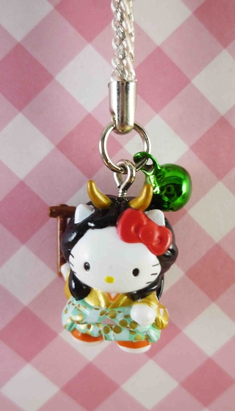 【震撼精品百貨】Hello Kitty 凱蒂貓~限定版手機吊飾-歌舞伎(男女男)