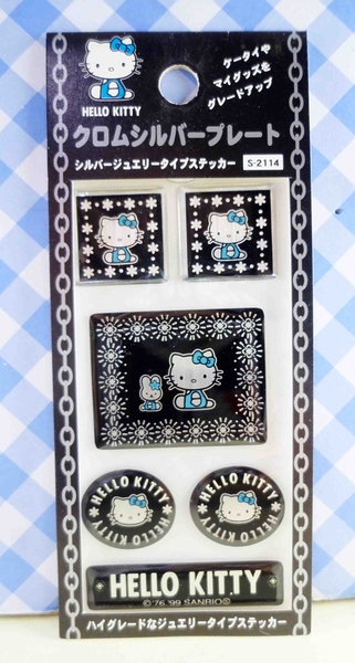 【震撼精品百貨】Hello Kitty 凱蒂貓~KITTY貼紙-黑方形