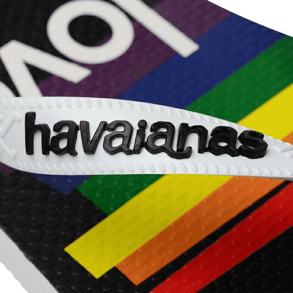 havaianas 哈瓦士 巴西人字拖 男款/女款 Top pride 白帶黑底彩虹 涼鞋 拖鞋 夾腳拖 海灘鞋【南風百貨】 product thumbnail 3