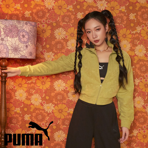 PUMA 外套 PAISEY LUXE 綠 變形蟲 立領外套 女 62523753