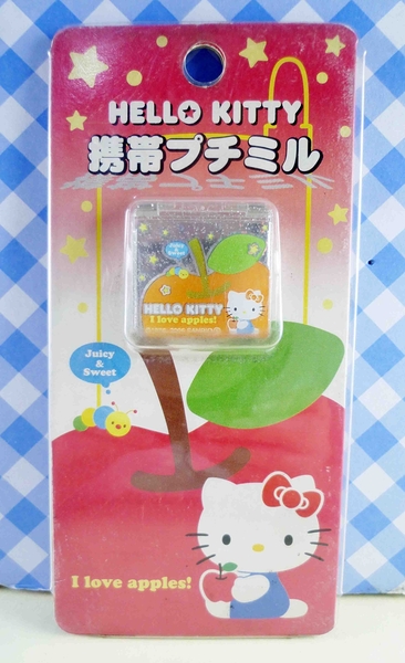 【震撼精品百貨】Hello Kitty 凱蒂貓~KITTY貼紙-手機鏡子貼紙-白蘋果