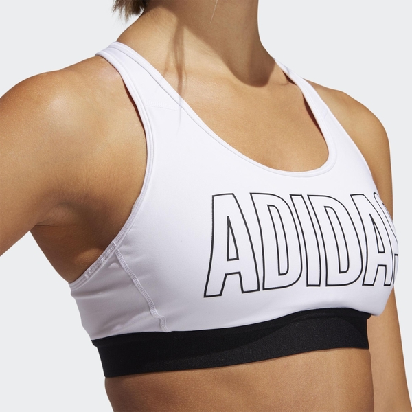 ADIDAS ALPHASKIN 女裝 運動內衣 中度支撐 吸濕 排汗 挖背 拼接 白【運動世界】FU4032 product thumbnail 7