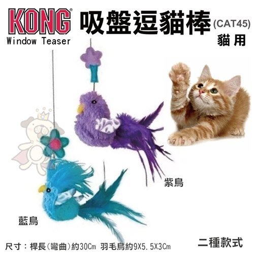 『寵喵樂旗艦店』美國KONG《Window Teaser吸盤逗貓棒》貓玩具(CAT45)