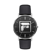 【FILA 斐樂】簡約大LOGO設計手錶-個性黑/38-108-002/台灣總代理公司貨享兩年保固