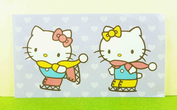 【震撼精品百貨】Hello Kitty 凱蒂貓~卡片-滑雪紫