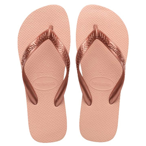 HAVAIANAS 哈瓦仕 人字拖 中性 基本款 粉玫瑰金 拖鞋 女 (布魯克林) 40000290076U