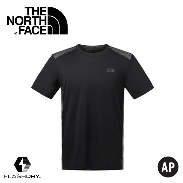 【The North Face 男 短袖排汗衣《黑》】NF0A2SMF/排汗衣/短袖/圓領T恤