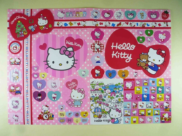 【震撼精品百貨】Hello Kitty 凱蒂貓~貼紙-粉點(熊)