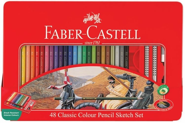 輝柏 Faber- Castell 48色油性色鉛筆/鐵盒