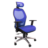邏爵 特級雙網超NICE工學頭枕全網椅/辦公椅/電腦椅T85CS藍