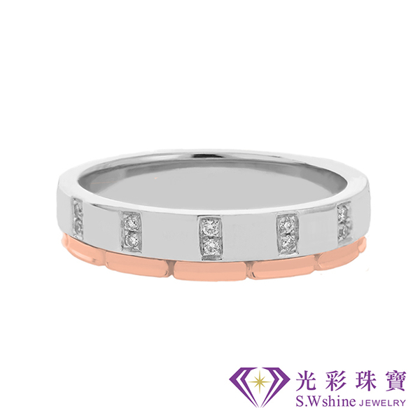 【光彩珠寶】婚戒 18K金結婚戒指 女戒 瑰愛加冕 product thumbnail 2