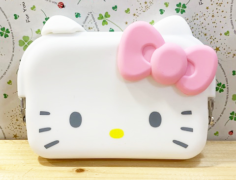 【震撼精品百貨】Hello Kitty_凱蒂貓-三麗鷗 Hello Kitty日本SANRIO三麗鷗矽膠證件零錢包-粉*77585