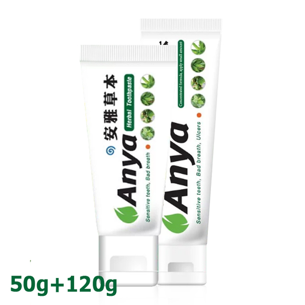 【兩組入】ANYA 安雅草本牙膏 120g+50g