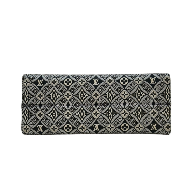 【二手名牌BRAND OFF】LOUIS VUITTON 黑色 白色 帆布 刺繡 OnTheGo GM SINCE 1854 托特包 兩用包 M57207 product thumbnail 4