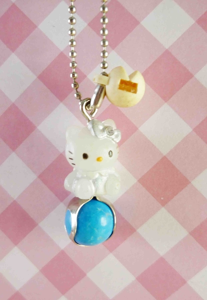 【震撼精品百貨】Hello Kitty 凱蒂貓~KITTY鑰匙圈-幸運藍