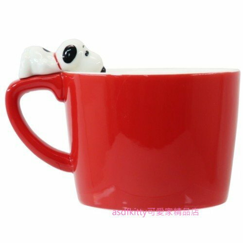 asdfkitty*SNOOPY史努比趴趴造型把手陶瓷咖啡杯/湯杯-杯緣子-日本正版商品 product thumbnail 5