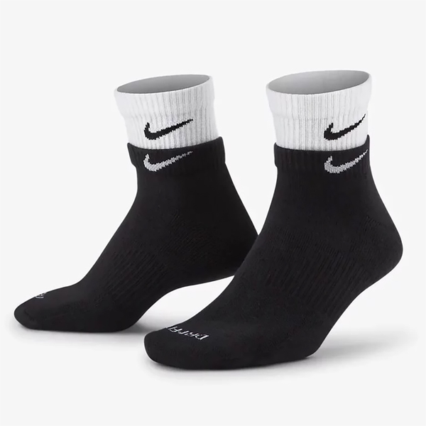 Nike 襪子 短襪 低筒襪 雙層 黑白【運動世界】DH4058-011 product thumbnail 2