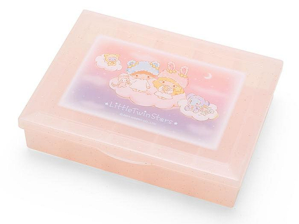 【震撼精品百貨】Little Twin Stars KiKi&LaLa 雙子星小天使~雙子星塑膠10格飾品收納盒*23134