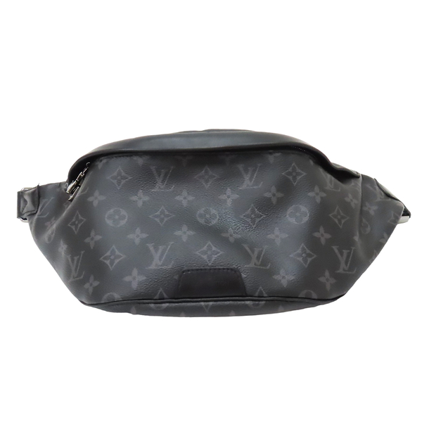 【二手名牌BRAND OFF】LOUIS VUITTON LV 路易威登 黑灰色 原花 PVC塗層帆布 Discovery Bum 胸包 M44336