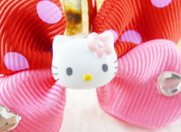 【震撼精品百貨】Hello Kitty 凱蒂貓~髮夾-桃紅【共1款】 product thumbnail 3