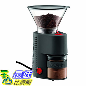 [106美國直購] Bodum Bistro Electric Burr Coffee Grinder, Black 咖啡磨豆器