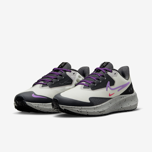 Nike W Air Zoom Pegasus 39 Shield 女 慢跑鞋 運動 防潑水 米白紫 DO7626-003