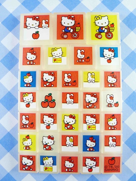 【震撼精品百貨】Hello Kitty 凱蒂貓~KITTY立體貼紙-蘋果