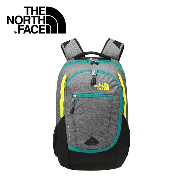 【The North Face 27L 15吋電腦背包 鋅灰/硫黃綠】 NF00CHJ8/電腦包/後背包