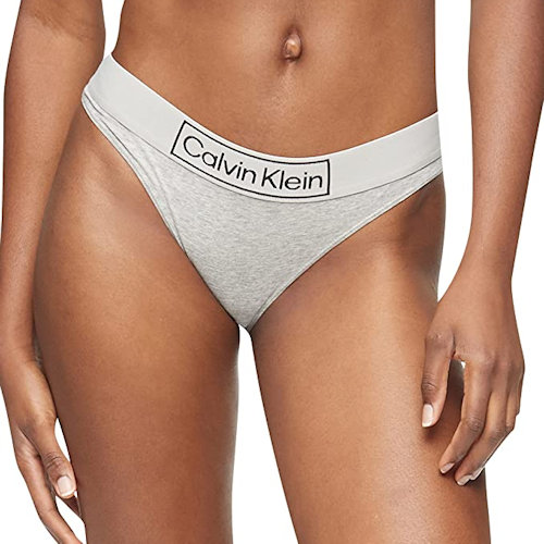 Calvin Klein 女棉彈力比基尼內褲(灰色)