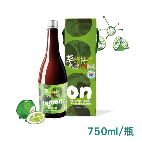 萃綠檸檬 果膠代謝酵素(750ml/1瓶)X6入組；原廠出貨 健康優購網 台灣綠檸檬 product thumbnail 2