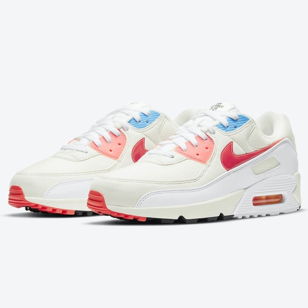 NIKE Air Max 90 男鞋 休閒 氣墊 色塊 復古 米白橘藍【運動世界】DD8496-161 product thumbnail 2