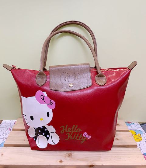 【震撼精品百貨】Hello Kitty 凱蒂貓~Sanrio HELLO KITTY手提袋/肩背袋-紅#00508